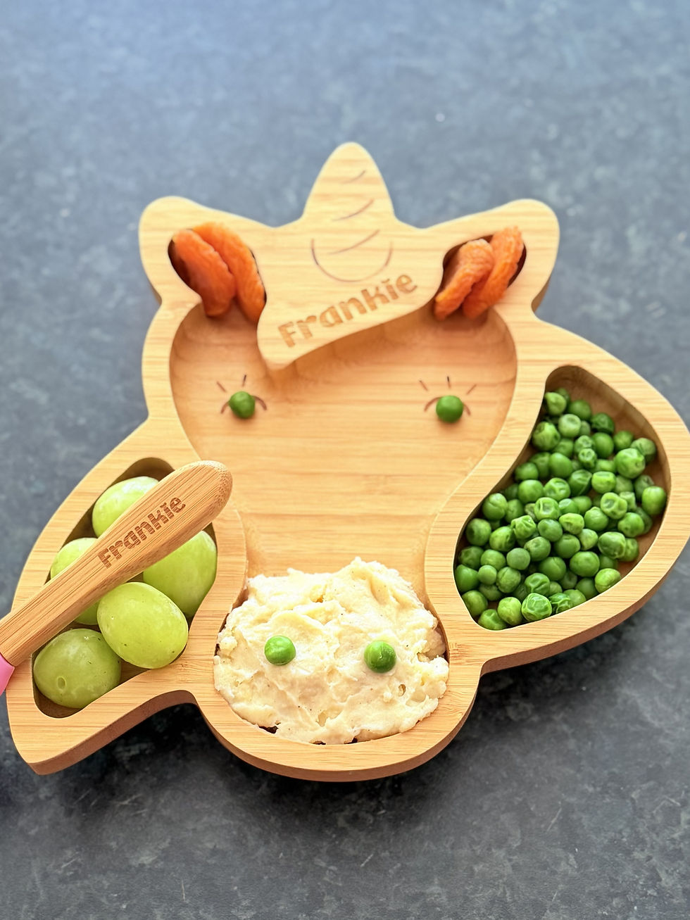 Personalised kids unicorn plate & spoon