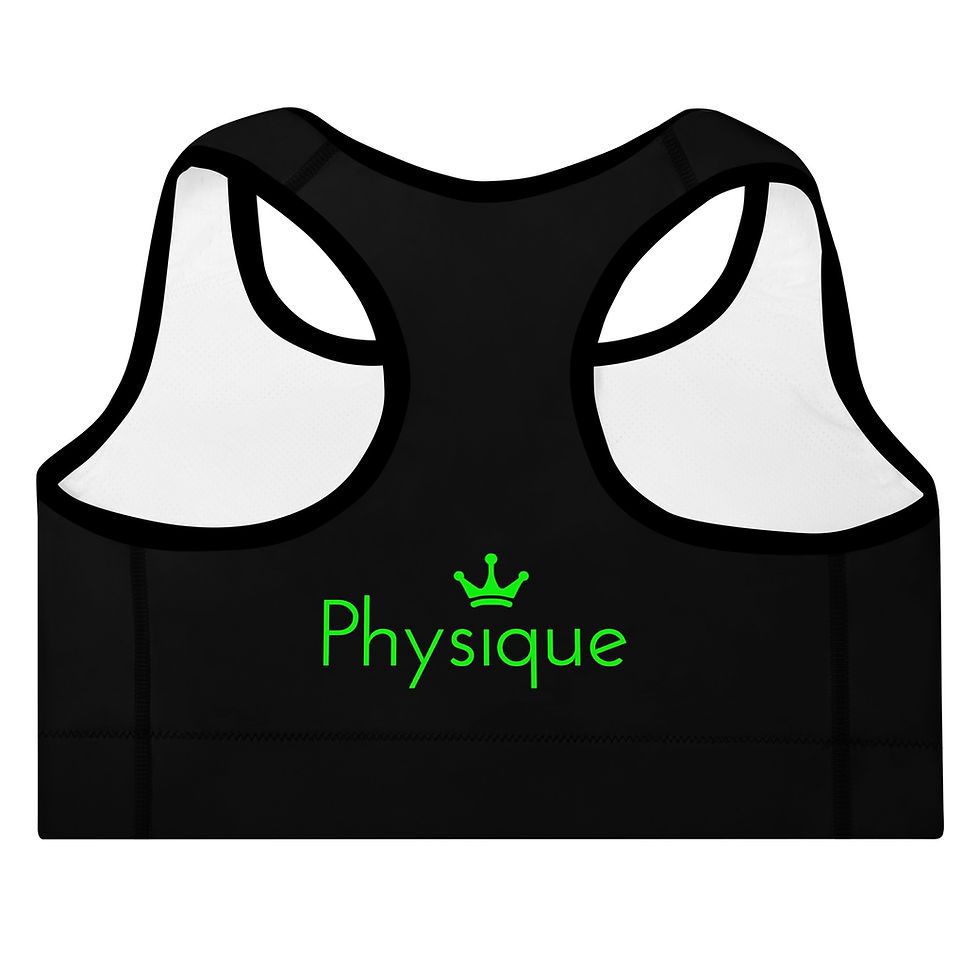 Thumbnail: Physique Black's Padded Sports Bra V.I