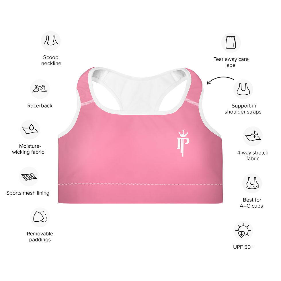 Thumbnail: Physique Pink's Padded Sports Bra V.I