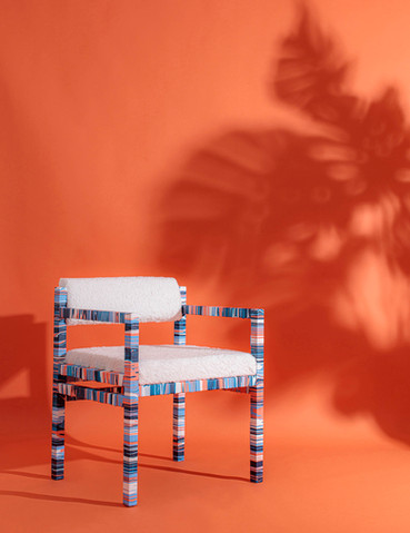 craig-black-x-dave-watson_acrylic-fusion_the-joy-chair_typography-and-lettering_paint-pour