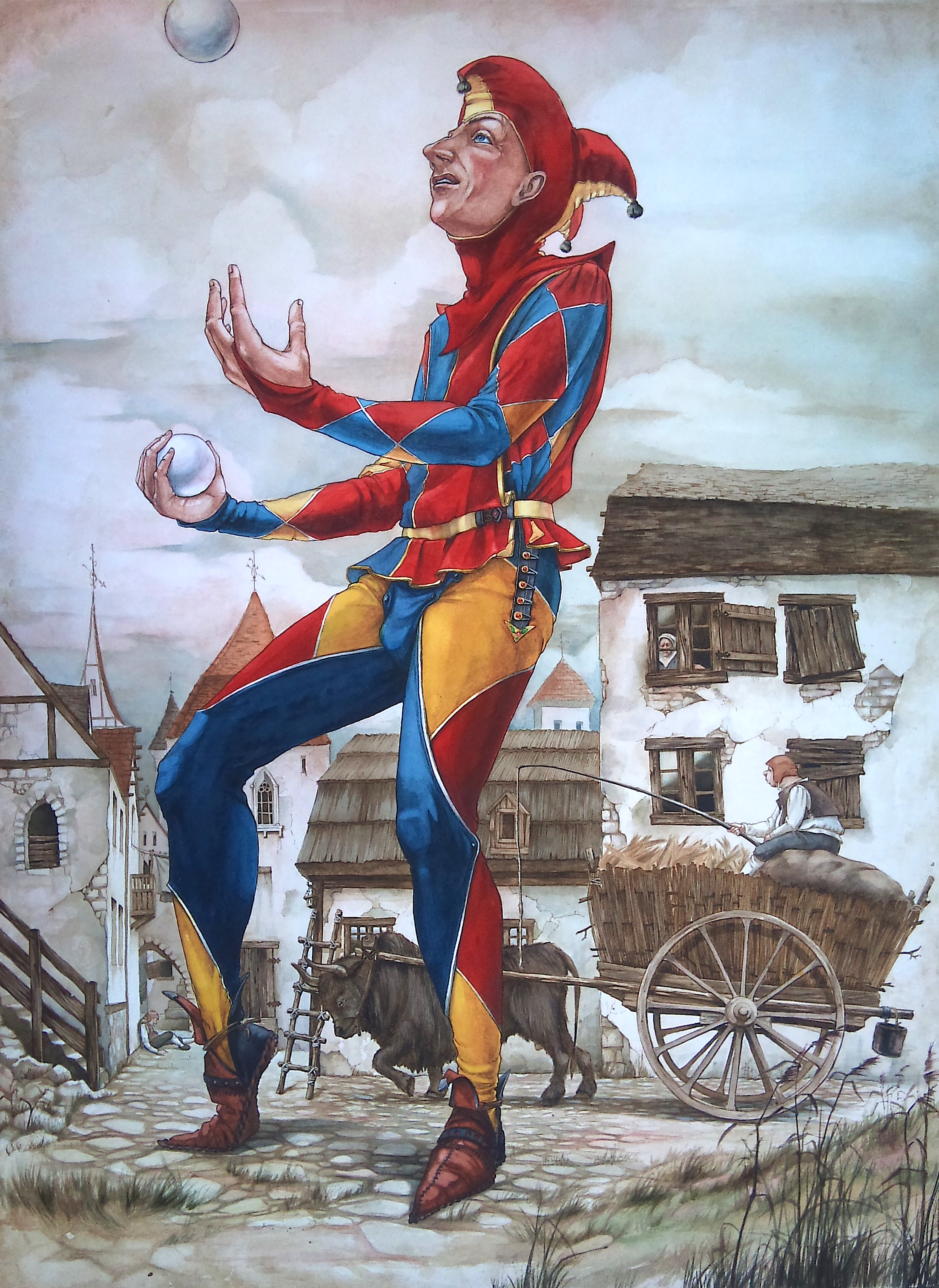 Harlequin juggler