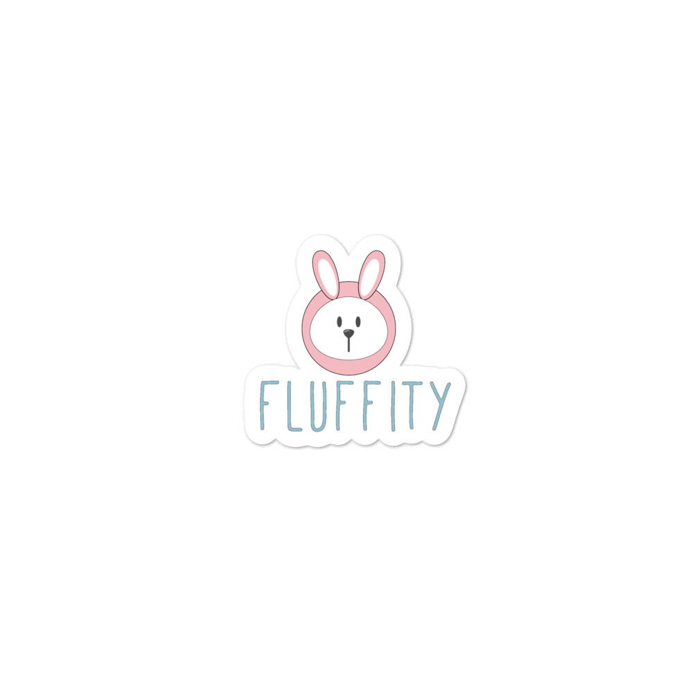 Fluffy Bunny Bubble-free stickers