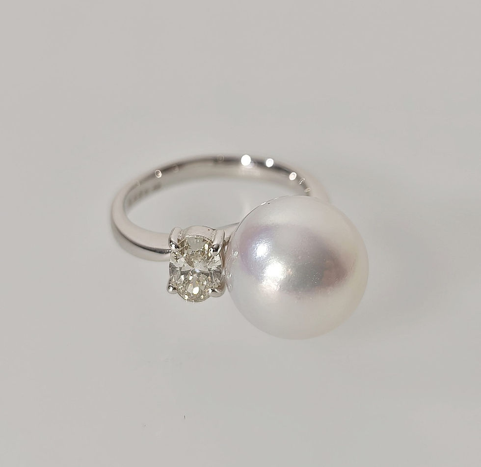 Perlenunikate Ring aus Südsee
