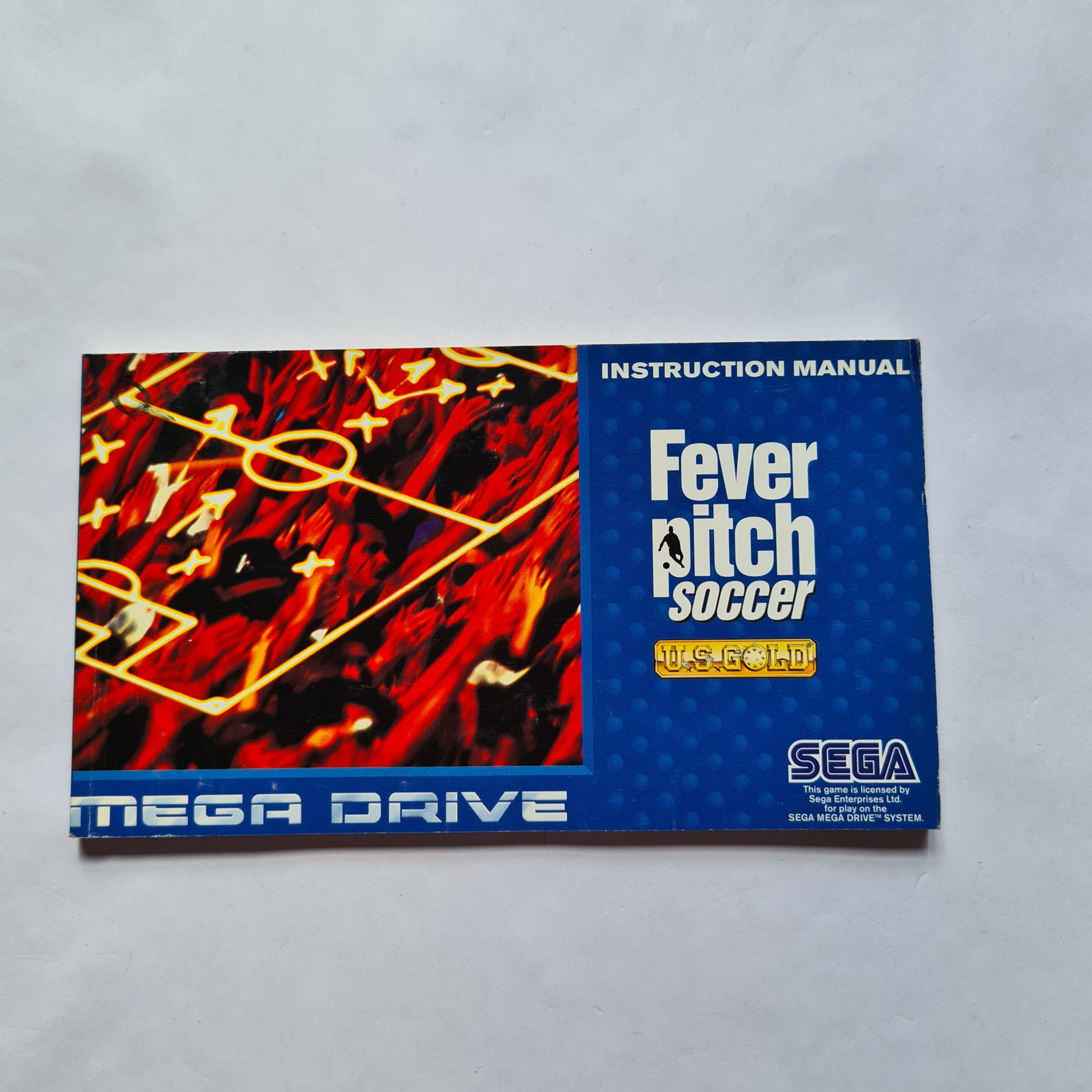 Fever Pitch Soccer Sega Mega Drive Instruction booklet,like new.