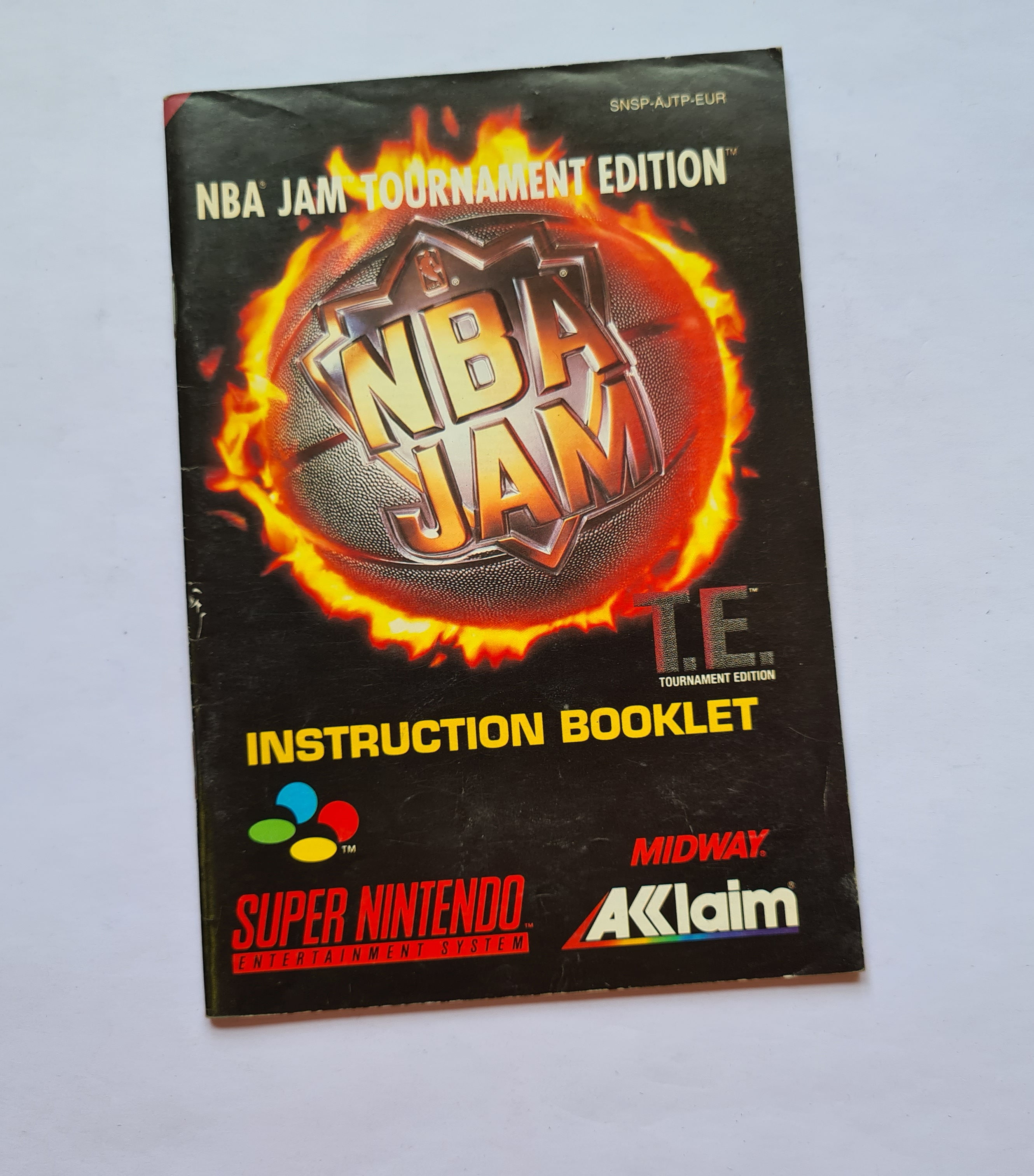 NBA JAM T.E. SNES Instruction booklet, used 