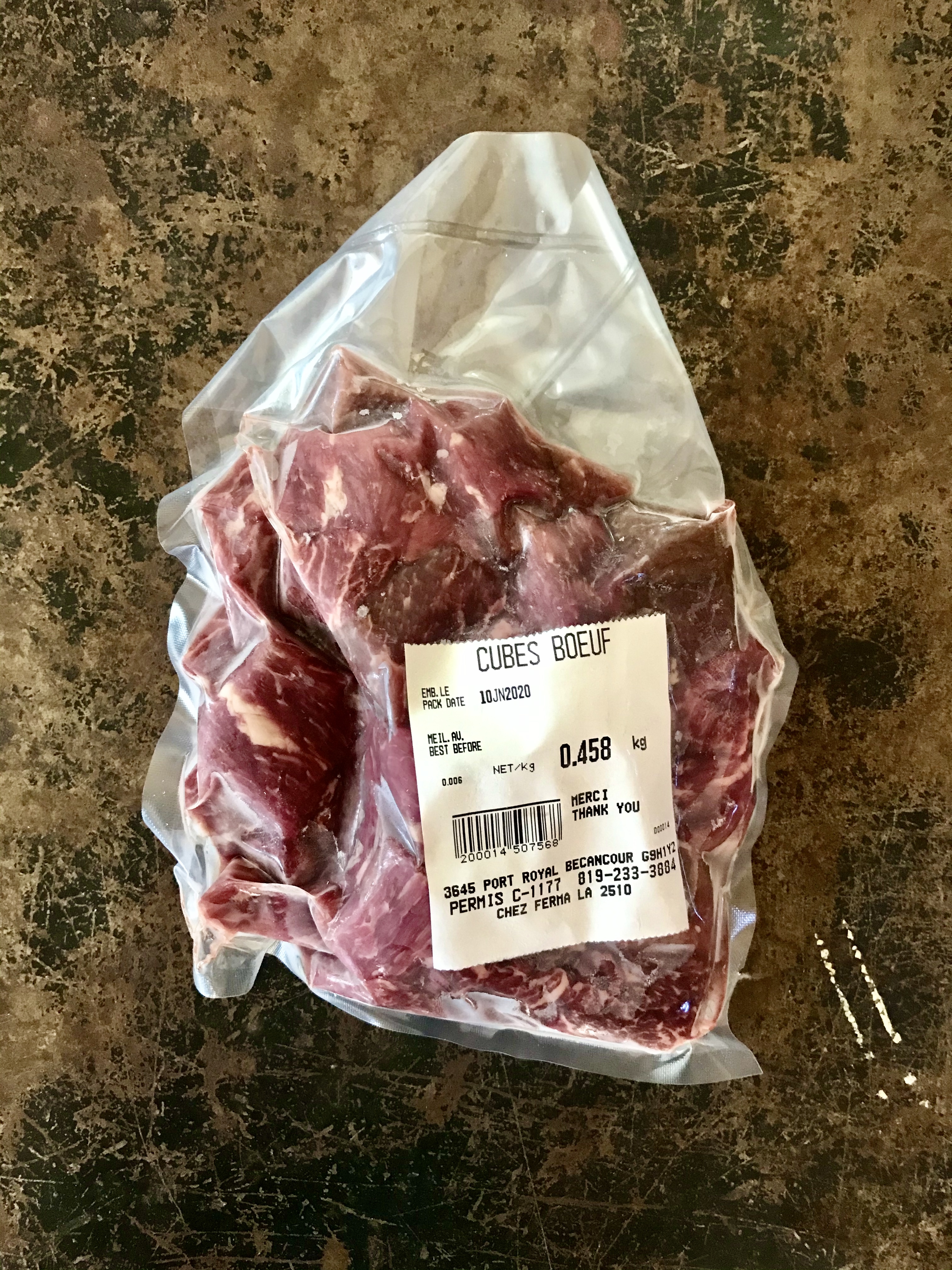 Cubes de boeuf