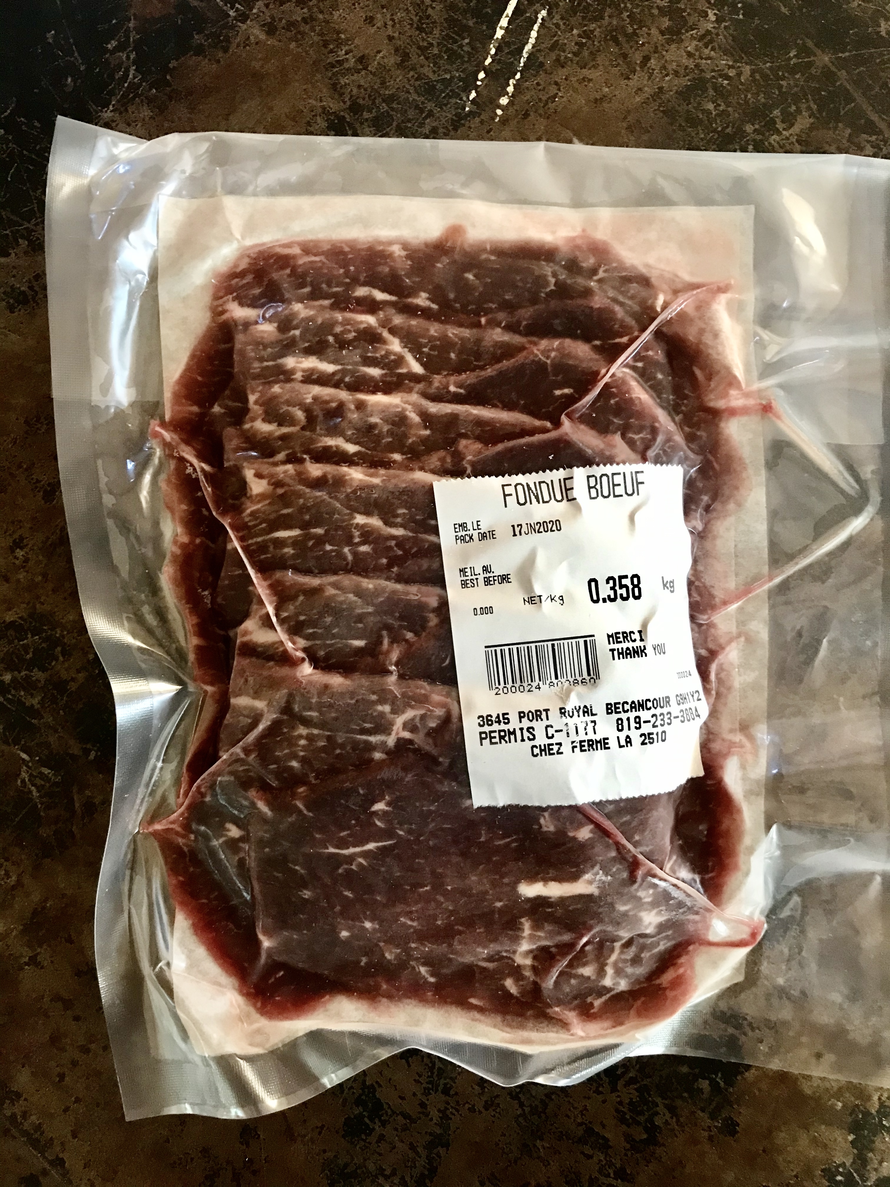 Viande à fondue