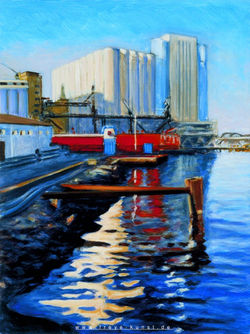 Silo (Stavanger) Acryl auf Nessel, 80 x 60 cm