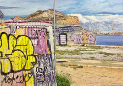 Palermo, Hafen, Öl Lwd.,100x150cm, 2021