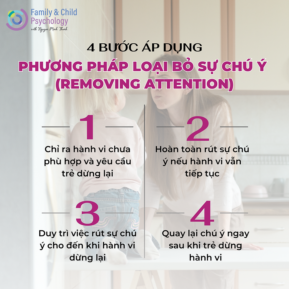 Ứng dụng chiến lược "LOẠI BỎ SỰ CHÚ Ý" khi trẻ có hành vi thách thức