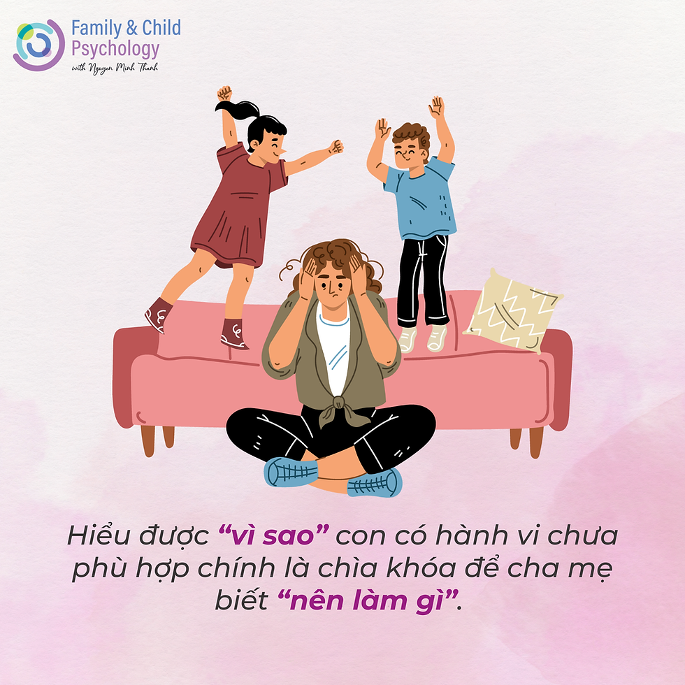 Bài viết này sẽ cùng bạn tìm hiểu các mục tiêu ẩn sau những hành vi chưa phù hợp của trẻ, ý nghĩa của chúng và cách cha mẹ có thể phản ứng hiệu quả hơn.