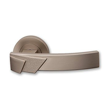INTELLIGENT HARDWARE Linea Pearl Nickel Lever On Round Rose (ORO.LINEA.PN)