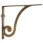 BR2170 6-AT Ornate Shelf Bracket 6'' x 5'' Antique Brass finish