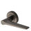 Thumbnail: Heritage Brass 'Gio' Satin Nickel Door Handles On Round Rose - V4189