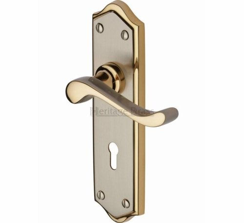 Heritage Brass Buckingham Door Handle on Plate (Set) Jupiter