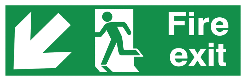 Thumbnail: FIRE EXIT/RUNNING MAN/DIRECTIONAL ARROW SIGN