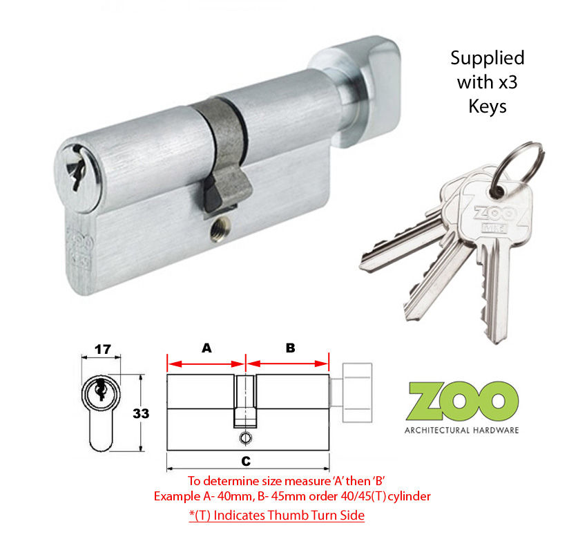 ZOO EUROPROFILE CYLINDER AND TURN
