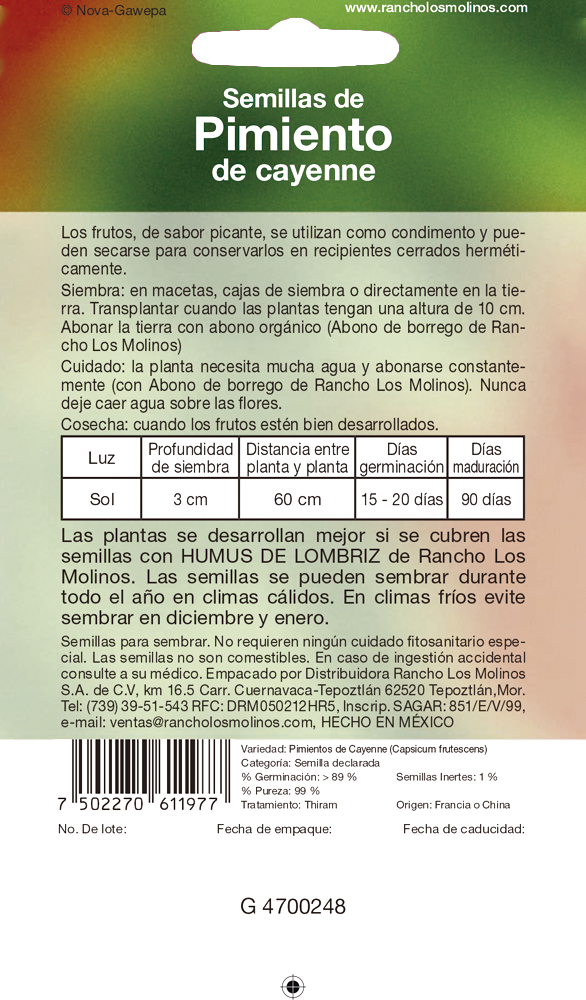 Miniatura: Pimiento De Cayenne