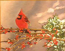 Paul Zapatka - Cardinal in Winter(after