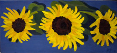 Sunflowers, 2010 oil 11.00 x 24.00 inc