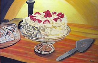 StrawberryCake, 2004 oil 24.00 x 36.00