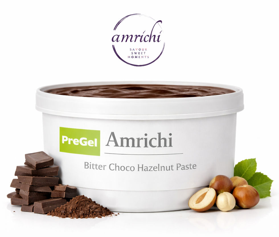 Amrichi PreGel Bitter Choco Hazelnut Paste, Dark Chocolate Hazelnut Paste (Pregel) Italy