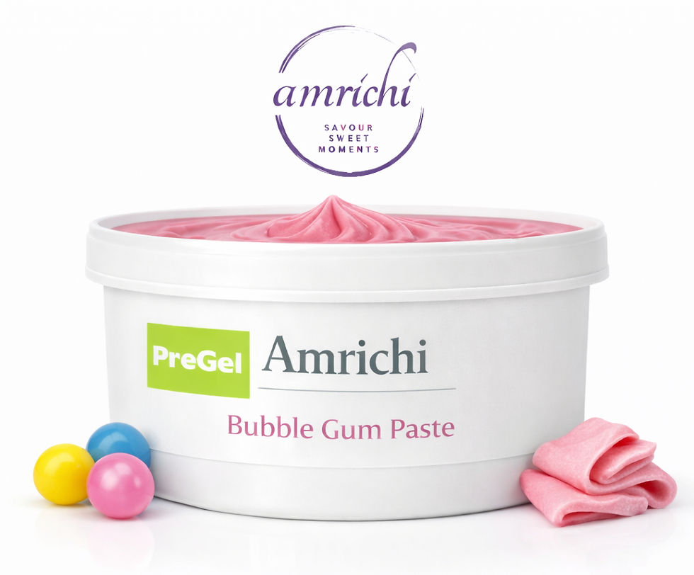 Amrichi PreGel Bubble Gum Paste product, Bubble Gum Paste (Pregel) Italy, with candy balls.