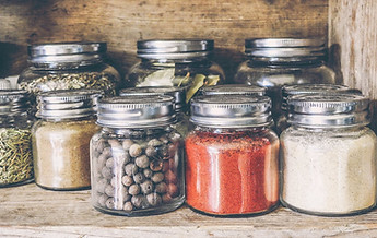 Glass Jars of Spices