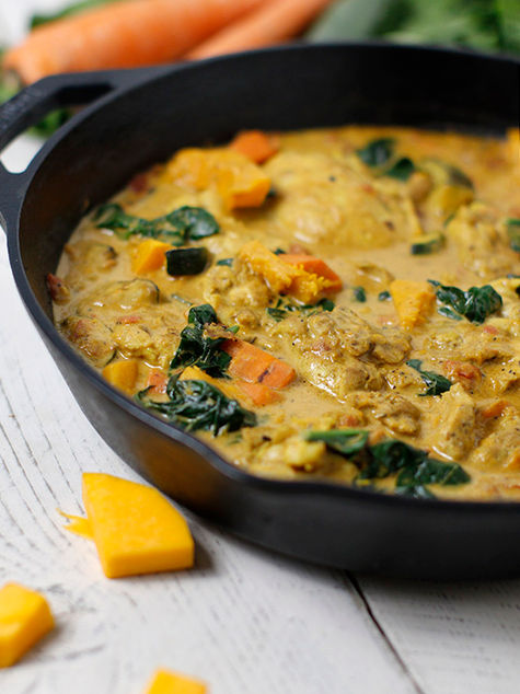 Butternut Chicken Curry with Cauliflower Rice