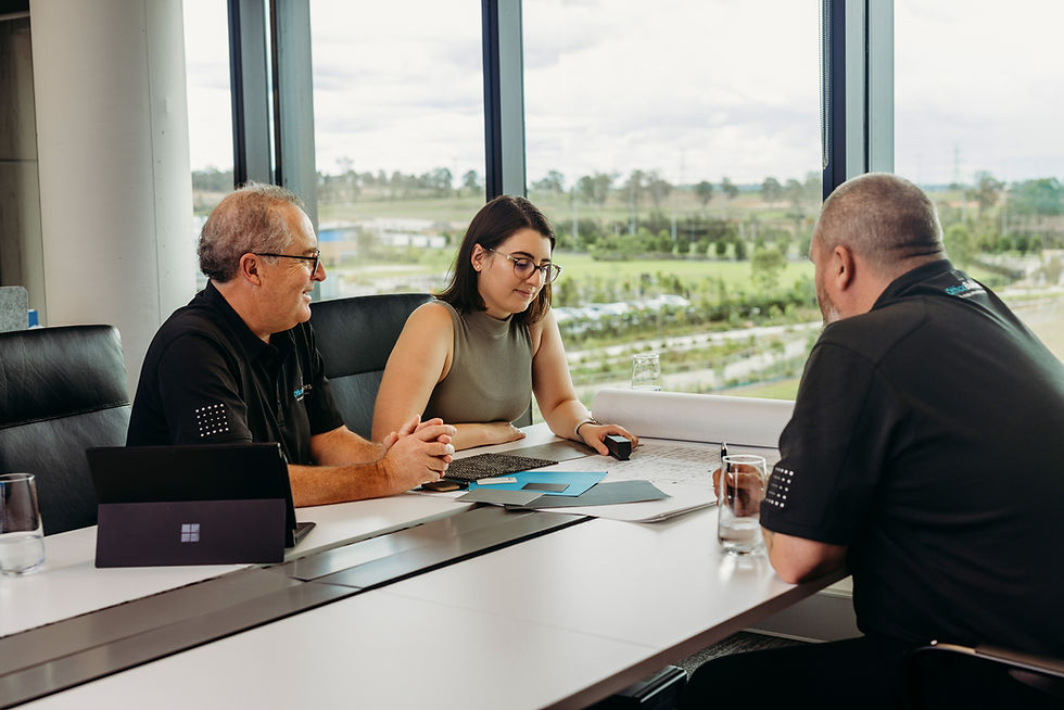 Corporate Office and Workspace Design In Oran Park, Client Meeting in the office