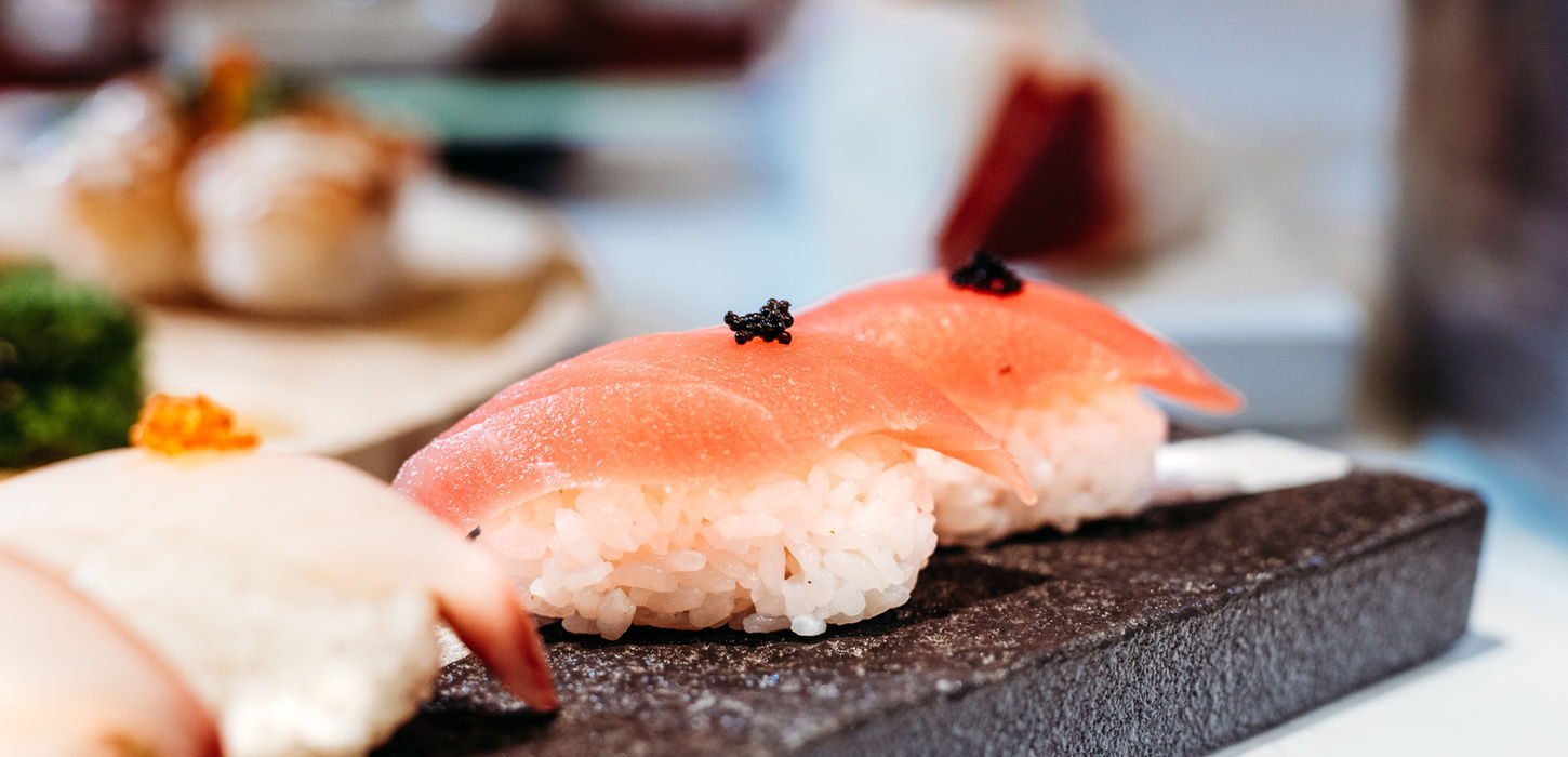 lidcombe shopping centre, close up shot of sushi roll, sushi on display, food takeaway