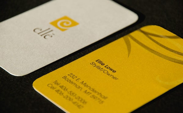 Thiết kế card visit dạng dọc bo góc
