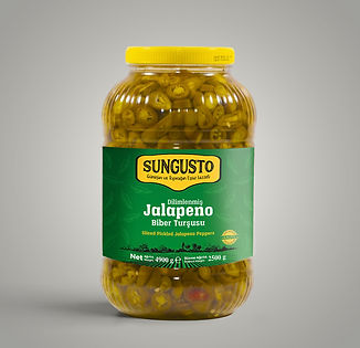 Dilimlenmiş Jalapeno Biber Turşusu | Sliced Pickled Jalapeno Peppers | 5000 cc Pet
