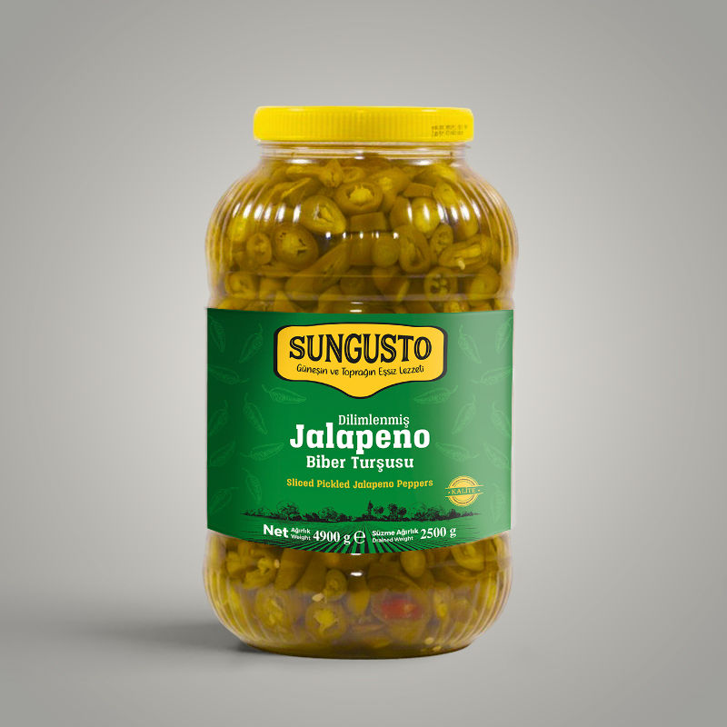Dilimlenmiş Jalapeno Biber Turşusu 5000 cc Pet