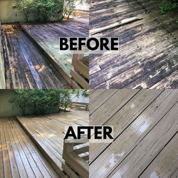 Wood Deck - before & after
