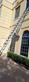 Commercial window cleaning - cleaning the windows at an office building