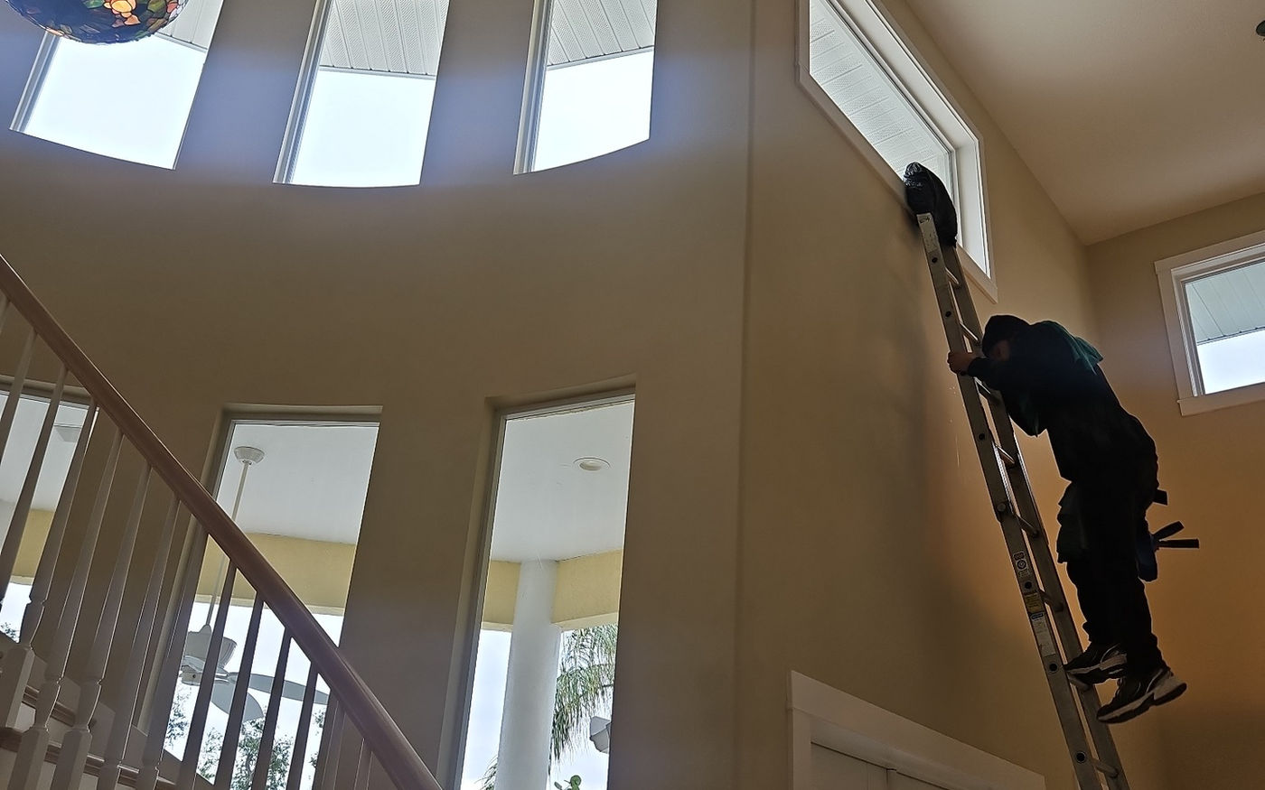 window cleaning - interior window cleaning at a home