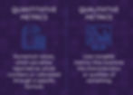 This graphic describes the difference between quantitative and qualitative metrics, which is outlined in the text below.