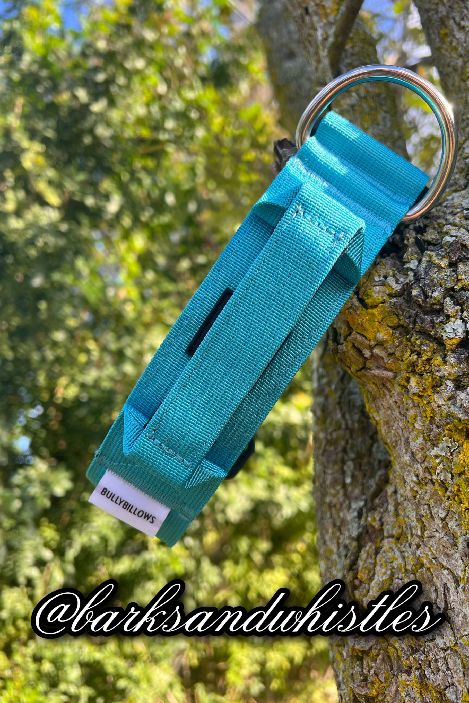 Bully Billows 5cm Combat® Dog Collar - Light Blue v2.0- Large Collar