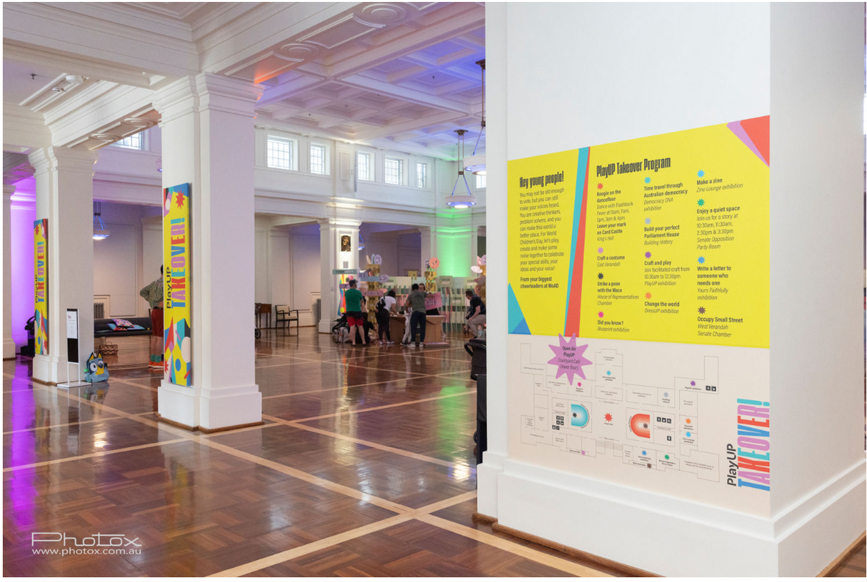 PlayUP Takeover festival branding and graphic design by Liz Elton Studio