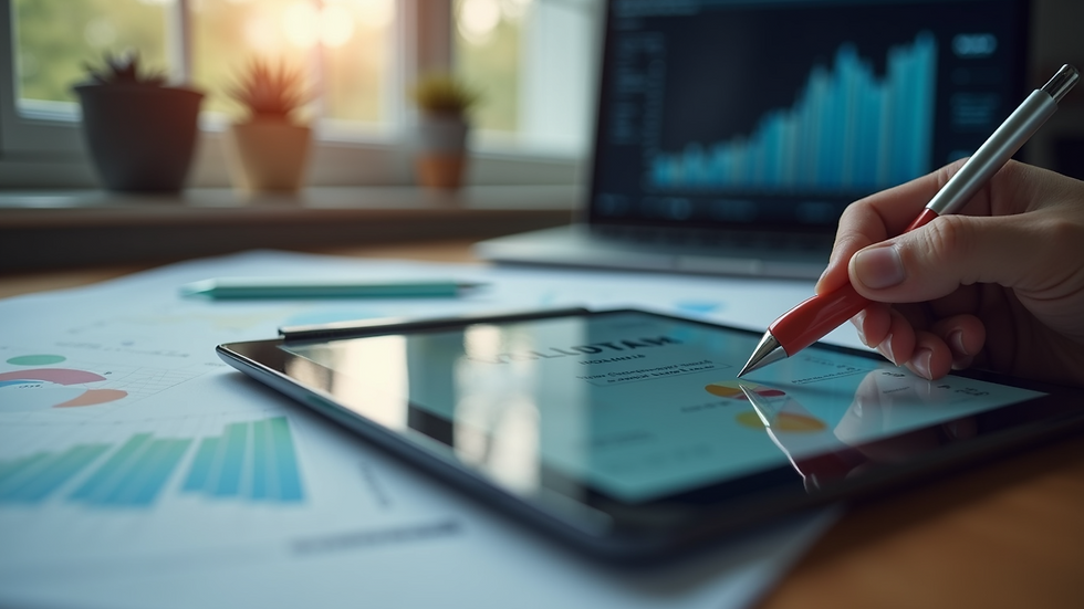 Close-up view of a digital project management interface on a tablet
