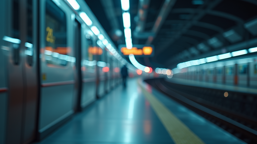 Close-up view of a high-tech transportation hub