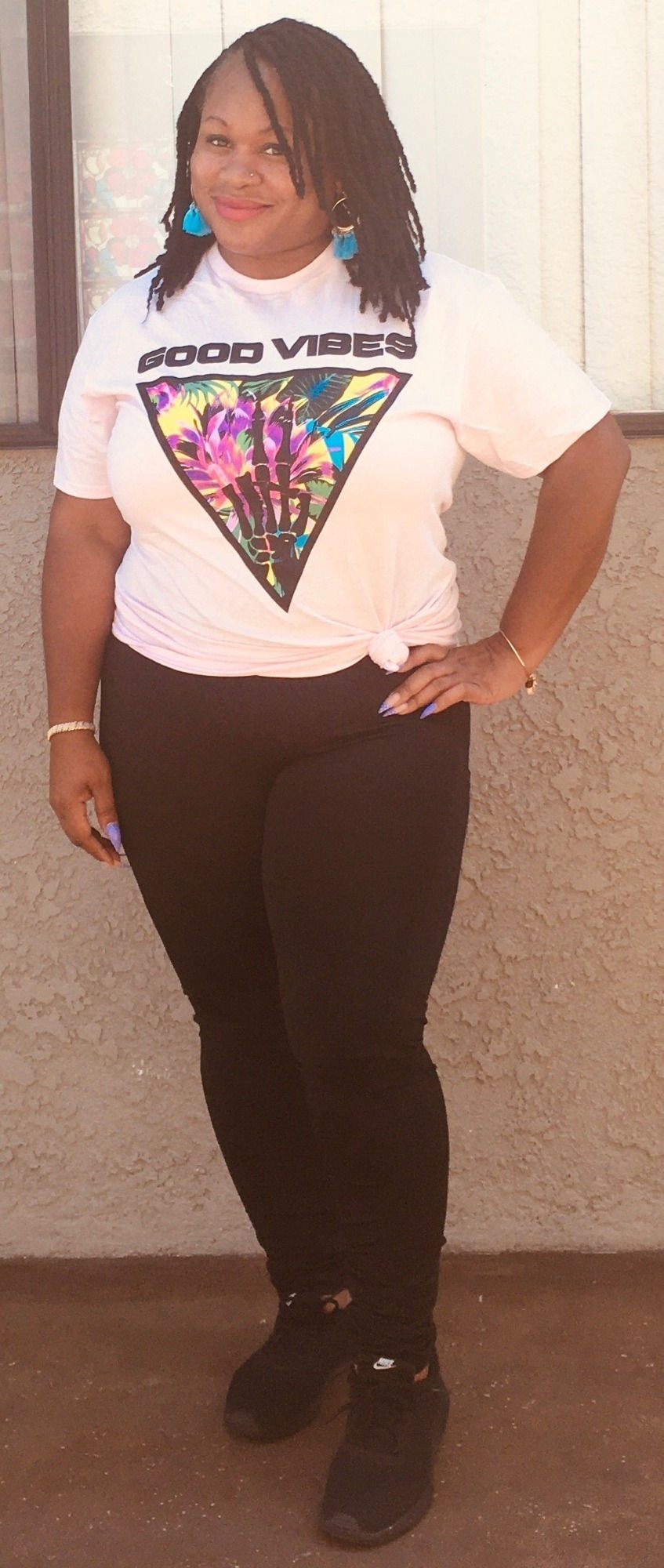 Thumbnail: Black Leggings with pocket on each leg