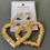 Thumbnail: Multiple Hoops in a pack with Heart Bamboo hoops in  Gold and Silver