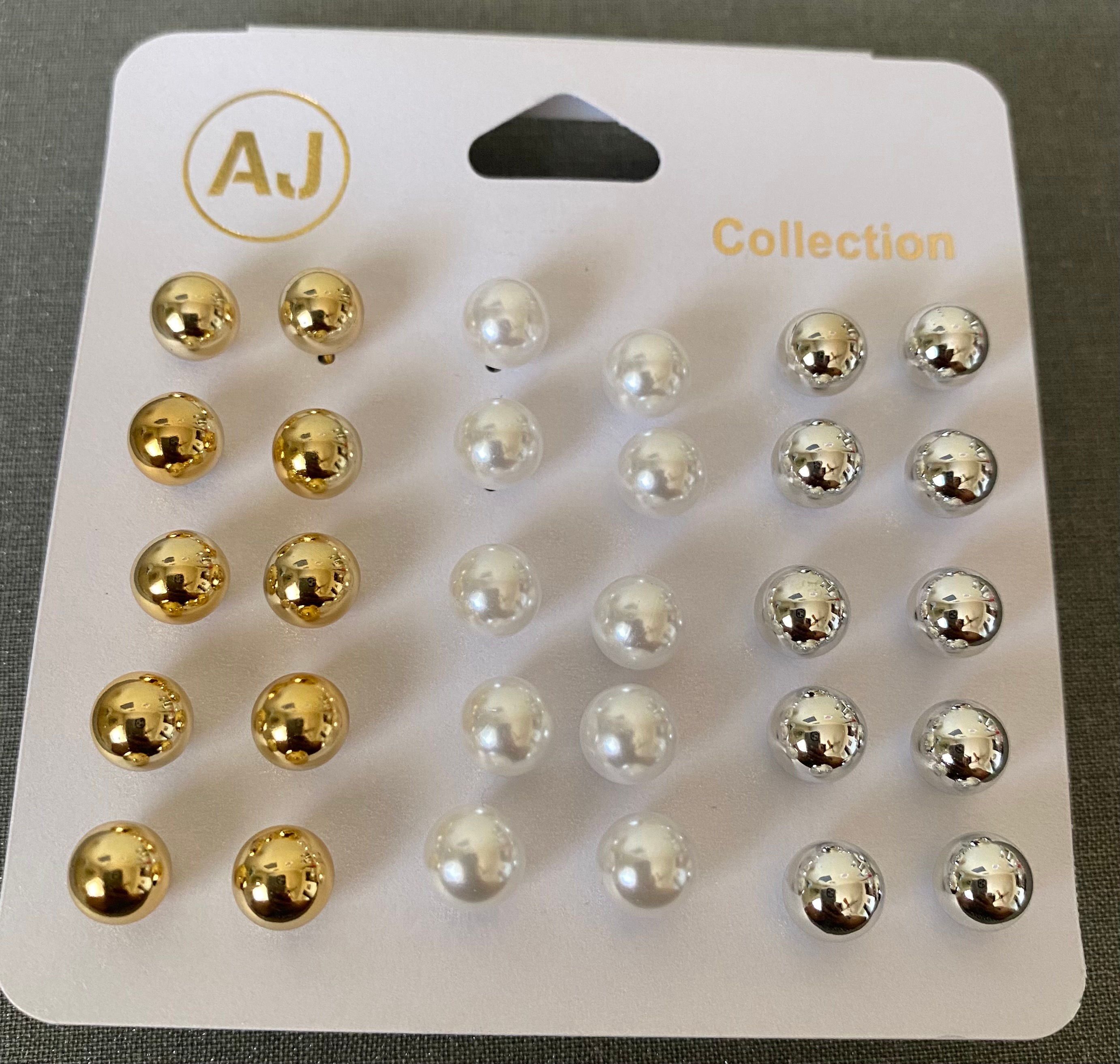 Gold, Silver and Pearl Stud Packs