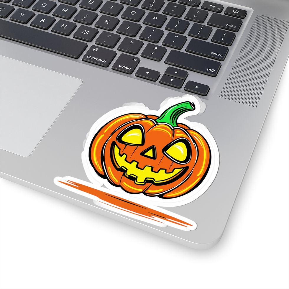 Thumbnail: Halloween Retro Pumpkin Kiss-Cut Stickers 