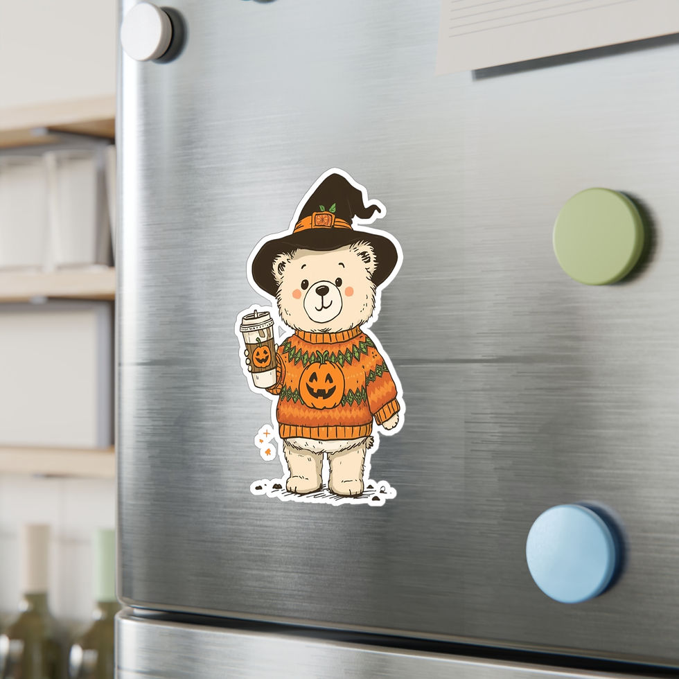 Thumbnail: Adorable Halloween Bear Vinyl Decals