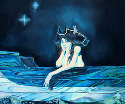 MOÇA E CHAPÉU DE TRÊS PONTAS