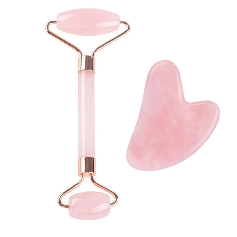 Thumbnail: Natural Jade Roller Face Gua Sha Natural Stone Body Neck Massager Acupoint Eye C