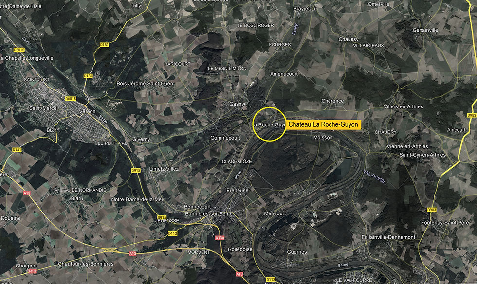 Location of La Roche-Guyon.